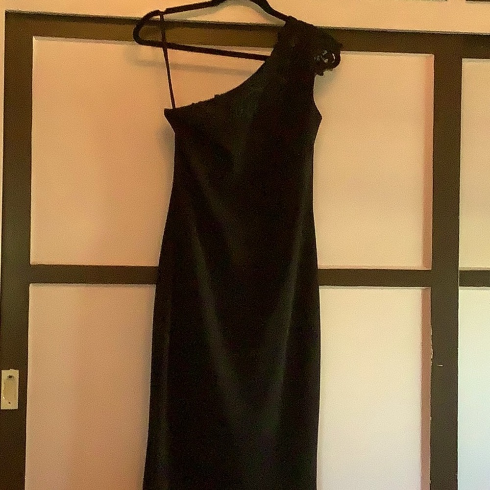 Ted Baker off the shoulder black dress